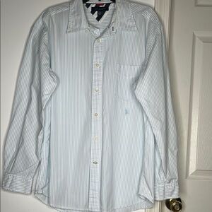 TOMMY HILFIGER Men's Light Blue Striped Shirt XL